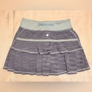 lululemon athletica Striped Gray Mini Skirt